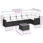 vidaXL 7-tlg. Garten-Sofagarnitur mit Kissen Schwarz Poly Rattan vidaXL 7-tlg. Garten-Sofagarnitur mit Kissen Schwarz Poly Rattan