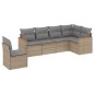 vidaXL 6-tlg. Garten-Sofagarnitur mit Kissen Beige Poly Rattan vidaXL 6-tlg. Garten-Sofagarnitur mit Kissen Beige Poly Rattan
