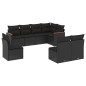 vidaXL 8-tlg. Garten-Sofagarnitur mit Kissen Schwarz Poly Rattan vidaXL 8-tlg. Garten-Sofagarnitur mit Kissen Schwarz Poly Rattan