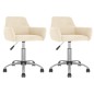 Esszimmerstühle 2 Stk. Drehbar Creme Samt Esszimmerstühle 2 Stk. Drehbar Creme Samt