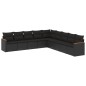 vidaXL 9-tlg. Garten-Sofagarnitur mit Kissen Schwarz Poly Rattan vidaXL 9-tlg. Garten-Sofagarnitur mit Kissen Schwarz Poly Rattan