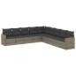 vidaXL 9-tlg. Garten-Sofagarnitur mit Kissen Grau Poly Rattan vidaXL 9-tlg. Garten-Sofagarnitur mit Kissen Grau Poly Rattan