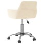 Esszimmerstühle 2 Stk. Drehbar Creme Samt Esszimmerstühle 2 Stk. Drehbar Creme Samt