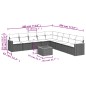vidaXL 10-tlg. Garten-Sofagarnitur mit Kissen Schwarz Poly Rattan vidaXL 10-tlg. Garten-Sofagarnitur mit Kissen Schwarz Poly Rattan