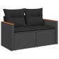 vidaXL 11-tlg. Garten-Sofagarnitur mit Kissen Schwarz Poly Rattan vidaXL 11-tlg. Garten-Sofagarnitur mit Kissen Schwarz Poly Rattan