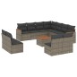 vidaXL 12-tlg. Garten-Sofagarnitur mit Kissen Grau Poly Rattan vidaXL 12-tlg. Garten-Sofagarnitur mit Kissen Grau Poly Rattan