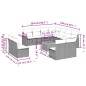 vidaXL 12-tlg. Garten-Sofagarnitur mit Kissen Grau Poly Rattan vidaXL 12-tlg. Garten-Sofagarnitur mit Kissen Grau Poly Rattan