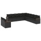 vidaXL 11-tlg. Garten-Sofagarnitur mit Kissen Schwarz Poly Rattan vidaXL 11-tlg. Garten-Sofagarnitur mit Kissen Schwarz Poly Rattan