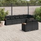vidaXL 8-tlg. Garten-Sofagarnitur mit Kissen Schwarz Poly Rattan vidaXL 8-tlg. Garten-Sofagarnitur mit Kissen Schwarz Poly Rattan