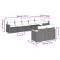 vidaXL 8-tlg. Garten-Sofagarnitur mit Kissen Schwarz Poly Rattan vidaXL 8-tlg. Garten-Sofagarnitur mit Kissen Schwarz Poly Rattan