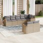 vidaXL 8-tlg. Garten-Sofagarnitur mit Kissen Beige Poly Rattan vidaXL 8-tlg. Garten-Sofagarnitur mit Kissen Beige Poly Rattan