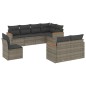 vidaXL 8-tlg. Garten-Sofagarnitur mit Kissen Grau Poly Rattan vidaXL 8-tlg. Garten-Sofagarnitur mit Kissen Grau Poly Rattan