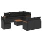 vidaXL 9-tlg. Garten-Sofagarnitur mit Kissen Schwarz Poly Rattan vidaXL 9-tlg. Garten-Sofagarnitur mit Kissen Schwarz Poly Rattan