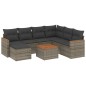 vidaXL 8-tlg. Garten-Sofagarnitur mit Kissen Grau Poly Rattan vidaXL 8-tlg. Garten-Sofagarnitur mit Kissen Grau Poly Rattan