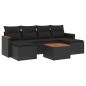 vidaXL 7-tlg. Garten-Sofagarnitur mit Kissen Schwarz Poly Rattan vidaXL 7-tlg. Garten-Sofagarnitur mit Kissen Schwarz Poly Rattan