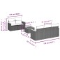 vidaXL 6-tlg. Garten-Sofagarnitur mit Kissen Schwarz Poly Rattan vidaXL 6-tlg. Garten-Sofagarnitur mit Kissen Schwarz Poly Rattan