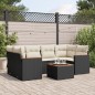 vidaXL 7-tlg. Garten-Sofagarnitur mit Kissen Schwarz Poly Rattan vidaXL 7-tlg. Garten-Sofagarnitur mit Kissen Schwarz Poly Rattan