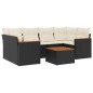 vidaXL 7-tlg. Garten-Sofagarnitur mit Kissen Schwarz Poly Rattan vidaXL 7-tlg. Garten-Sofagarnitur mit Kissen Schwarz Poly Rattan