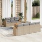 vidaXL 8-tlg. Garten-Sofagarnitur mit Kissen Beige Poly Rattan vidaXL 8-tlg. Garten-Sofagarnitur mit Kissen Beige Poly Rattan