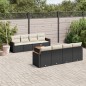 vidaXL 9-tlg. Garten-Sofagarnitur mit Kissen Schwarz Poly Rattan vidaXL 9-tlg. Garten-Sofagarnitur mit Kissen Schwarz Poly Rattan