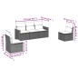 vidaXL 5-tlg. Garten-Sofagarnitur mit Kissen Schwarz Poly Rattan vidaXL 5-tlg. Garten-Sofagarnitur mit Kissen Schwarz Poly Rattan