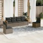 vidaXL 6-tlg. Garten-Sofagarnitur mit Kissen Grau Poly Rattan vidaXL 6-tlg. Garten-Sofagarnitur mit Kissen Grau Poly Rattan