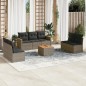 vidaXL 8-tlg. Garten-Sofagarnitur mit Kissen Grau Poly Rattan vidaXL 8-tlg. Garten-Sofagarnitur mit Kissen Grau Poly Rattan