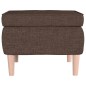 Hocker mit Holzbeinen Braun Stoff Hocker mit Holzbeinen Braun Stoff