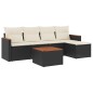 vidaXL 6-tlg. Garten-Sofagarnitur mit Kissen Schwarz Poly Rattan vidaXL 6-tlg. Garten-Sofagarnitur mit Kissen Schwarz Poly Rattan