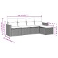 vidaXL 5-tlg. Garten-Sofagarnitur mit Kissen Schwarz Poly Rattan vidaXL 5-tlg. Garten-Sofagarnitur mit Kissen Schwarz Poly Rattan