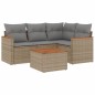 vidaXL 5-tlg. Garten-Sofagarnitur mit Kissen Beige Poly Rattan vidaXL 5-tlg. Garten-Sofagarnitur mit Kissen Beige Poly Rattan