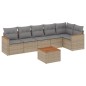 vidaXL 7-tlg. Garten-Sofagarnitur mit Kissen Beige Poly Rattan vidaXL 7-tlg. Garten-Sofagarnitur mit Kissen Beige Poly Rattan
