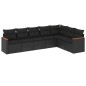 vidaXL 7-tlg. Garten-Sofagarnitur mit Kissen Schwarz Poly Rattan vidaXL 7-tlg. Garten-Sofagarnitur mit Kissen Schwarz Poly Rattan