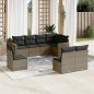 vidaXL 8-tlg. Garten-Sofagarnitur mit Kissen Grau Poly Rattan vidaXL 8-tlg. Garten-Sofagarnitur mit Kissen Grau Poly Rattan