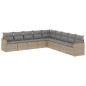 vidaXL 9-tlg. Garten-Sofagarnitur mit Kissen Beige Poly Rattan vidaXL 9-tlg. Garten-Sofagarnitur mit Kissen Beige Poly Rattan