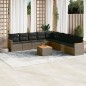 vidaXL 10-tlg. Garten-Sofagarnitur mit Kissen Grau Poly Rattan vidaXL 10-tlg. Garten-Sofagarnitur mit Kissen Grau Poly Rattan