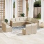 vidaXL 11-tlg. Garten-Sofagarnitur mit Kissen Beige Poly Rattan vidaXL 11-tlg. Garten-Sofagarnitur mit Kissen Beige Poly Rattan