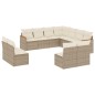 vidaXL 11-tlg. Garten-Sofagarnitur mit Kissen Beige Poly Rattan vidaXL 11-tlg. Garten-Sofagarnitur mit Kissen Beige Poly Rattan
