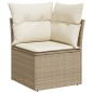 vidaXL 11-tlg. Garten-Sofagarnitur mit Kissen Beige Poly Rattan vidaXL 11-tlg. Garten-Sofagarnitur mit Kissen Beige Poly Rattan