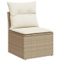 vidaXL 11-tlg. Garten-Sofagarnitur mit Kissen Beige Poly Rattan vidaXL 11-tlg. Garten-Sofagarnitur mit Kissen Beige Poly Rattan