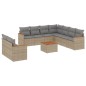 vidaXL 10-tlg. Garten-Sofagarnitur mit Kissen Beige Poly Rattan vidaXL 10-tlg. Garten-Sofagarnitur mit Kissen Beige Poly Rattan
