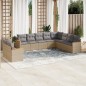 vidaXL 10-tlg. Garten-Sofagarnitur mit Kissen Beige Poly Rattan vidaXL 10-tlg. Garten-Sofagarnitur mit Kissen Beige Poly Rattan