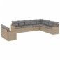 vidaXL 10-tlg. Garten-Sofagarnitur mit Kissen Beige Poly Rattan vidaXL 10-tlg. Garten-Sofagarnitur mit Kissen Beige Poly Rattan
