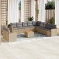 vidaXL 12-tlg. Garten-Sofagarnitur mit Kissen Beige Poly Rattan vidaXL 12-tlg. Garten-Sofagarnitur mit Kissen Beige Poly Rattan