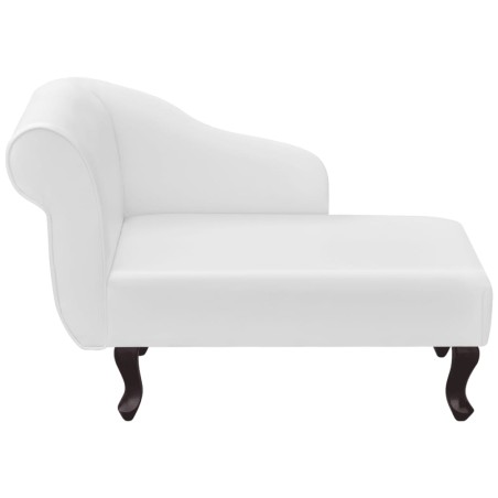 vidaXL Chaiselongue Weiß Kunstleder 