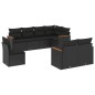 vidaXL 8-tlg. Garten-Sofagarnitur mit Kissen Schwarz Poly Rattan vidaXL 8-tlg. Garten-Sofagarnitur mit Kissen Schwarz Poly Rattan