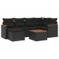 vidaXL 7-tlg. Garten-Sofagarnitur mit Kissen Schwarz Poly Rattan vidaXL 7-tlg. Garten-Sofagarnitur mit Kissen Schwarz Poly Rattan