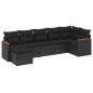 vidaXL 7-tlg. Garten-Sofagarnitur mit Kissen Schwarz Poly Rattan vidaXL 7-tlg. Garten-Sofagarnitur mit Kissen Schwarz Poly Rattan