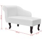 vidaXL Chaiselongue Weiß Kunstleder vidaXL Chaiselongue Weiß Kunstleder
