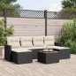 vidaXL 7-tlg. Garten-Sofagarnitur mit Kissen Schwarz Poly Rattan vidaXL 7-tlg. Garten-Sofagarnitur mit Kissen Schwarz Poly Rattan